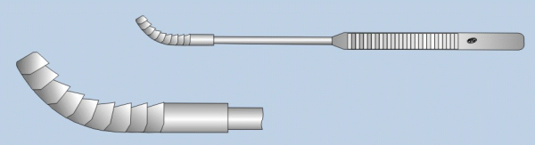Рашпиль  для лобно-носового соустья 4 мм с каналом для аспирации